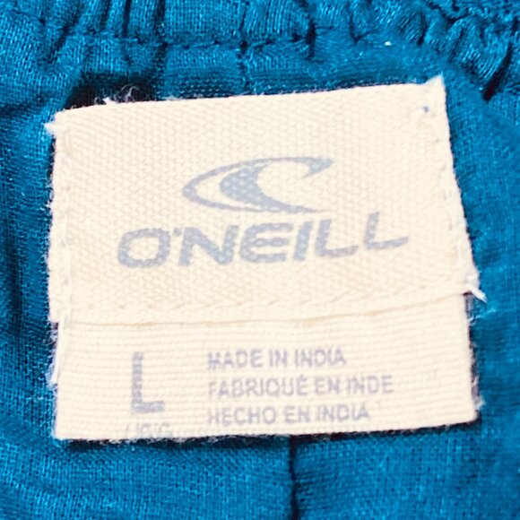 O'Neill Ellison Teal Blue Embroidered Halter Dress Sz L #329i - Picture 11 of 12